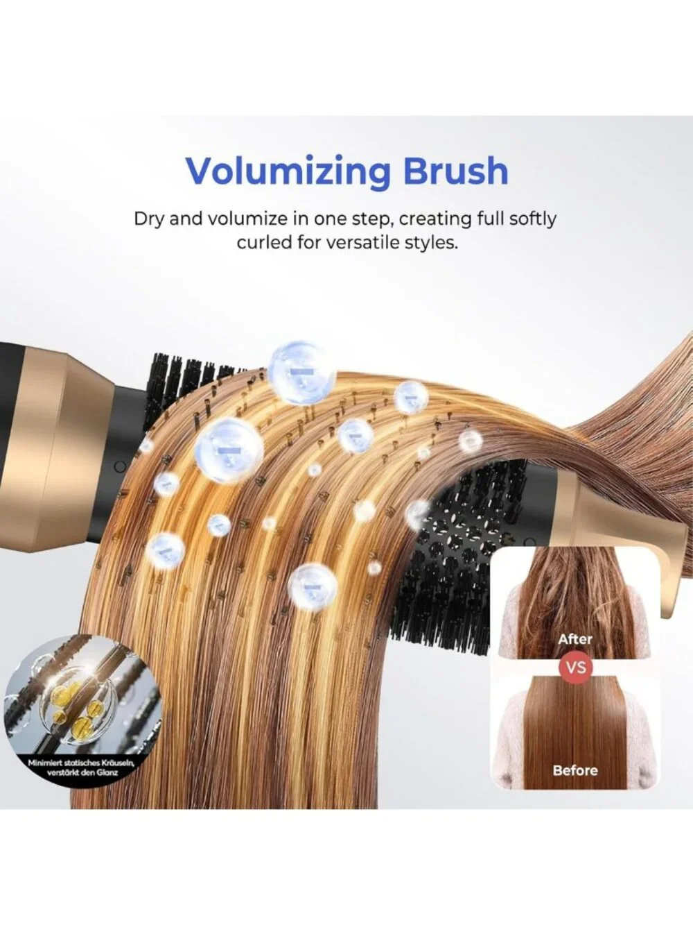 5-in-1 Hair Dryer Brush Set - Ionic Blow Drying, Curling, Volumizing